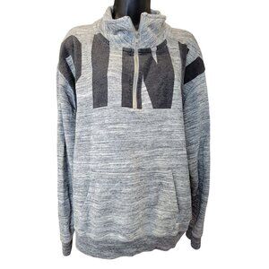 Victorias Secret PINK Womens Half-Zip Pullover Sweatshirt L Gray Heather
